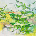 Grün verweht, Acryl auf Leinwand, 100 x 100 cm, 2013